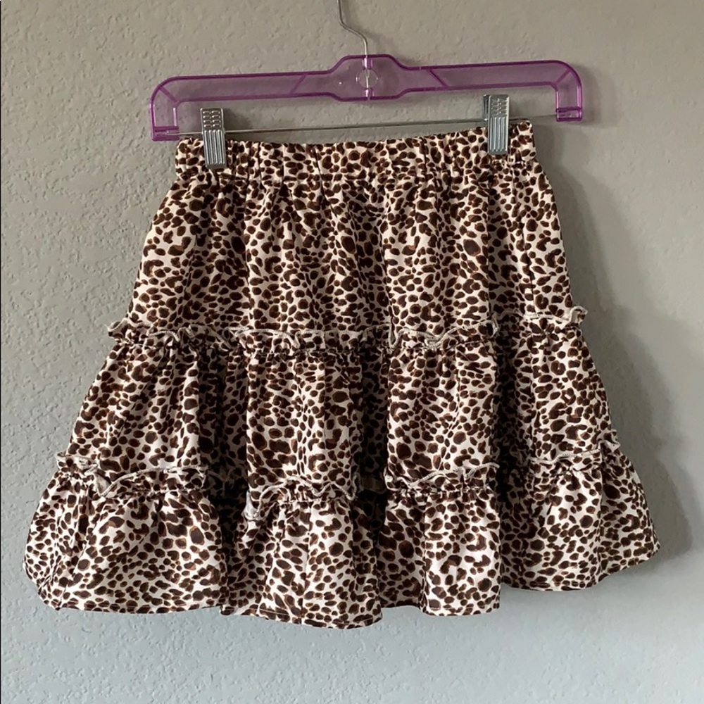 Shein Leopard Print Peplum Skirt
